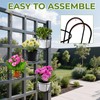 FIREBOOMOON Small Round Metal Hanging Railing Planters 3 Pack