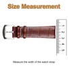 sourcing map 2pcs Leather Watch Band Loops 18mm Replacement Watch