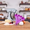 5 Pcs Purple Plastic Measuring Cup and Spoon Kitchen Tool