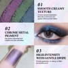 Chameleon Smoky Blue Eyeshadow, Chameleon Chrome Metallic Eye Shadow, Smooth