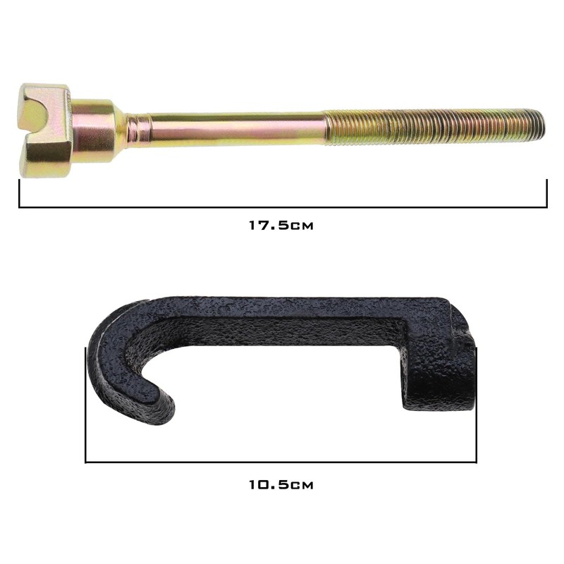 EMSea 2PCS Spare Wheel Carrier Hooks & Bolts 7615A4 7615F2