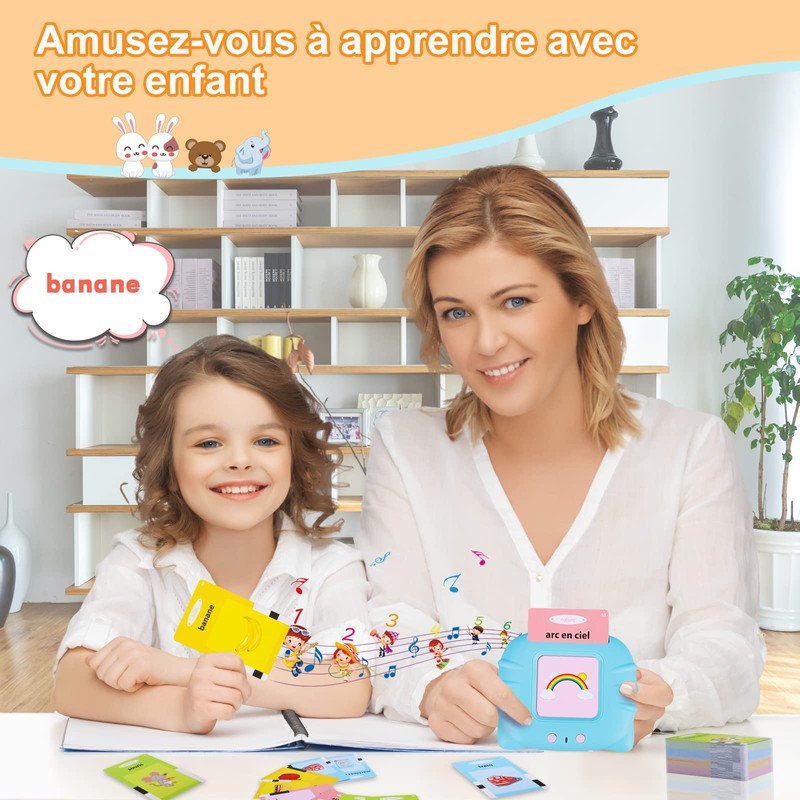 Normal French Flash Cards for Learning, for Toddlers Aged 1-6