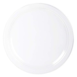 JAM Paper Round Plastic Party Plates - Medium - 9 inch - Clear - 20/Pack
