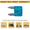 10 Pcs Mini Blade Fuses 15 Amp Blue