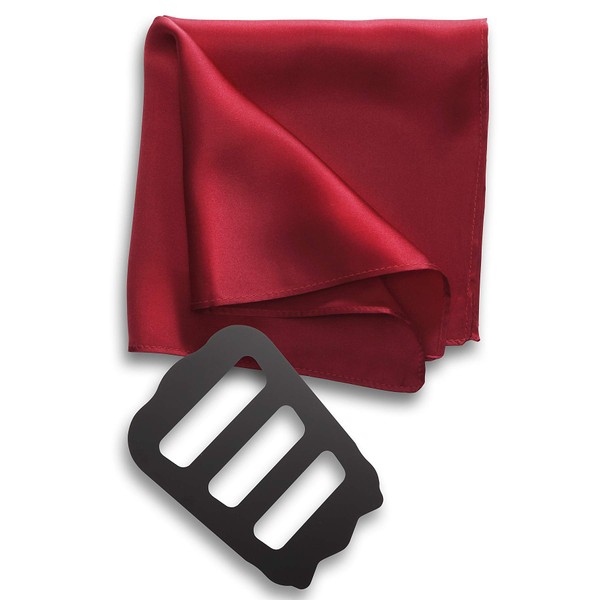 Freate Pocket Square, 100% Silk, Large, 13.8 x 13.8 inches