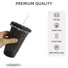 OBXMLFY 24 oz plastic ice coffee cups with lids and
