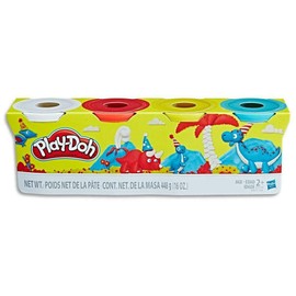 Play Doh Compound Bundle - Classic, Wild, and Sweet Colors 4 Pack