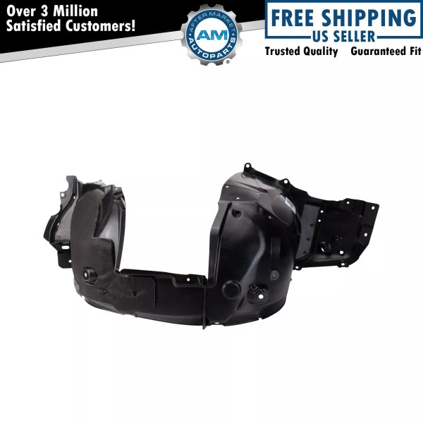 AM Autoparts Front Right Inner Fender Liner Black For 2020-2023