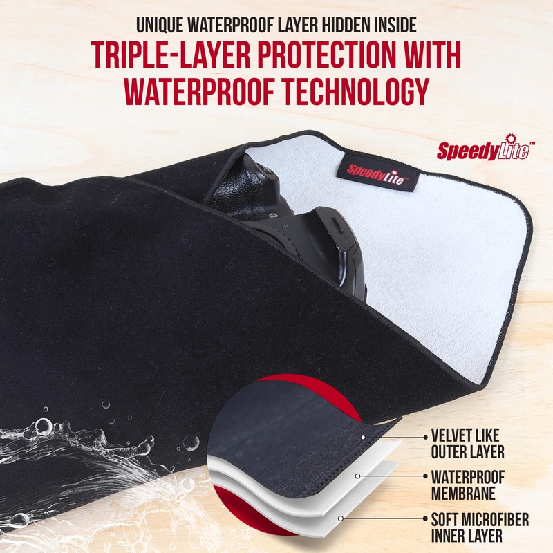 SpeedyLite Camera Wrap – Self Stick Microfiber Wrap with Waterproof