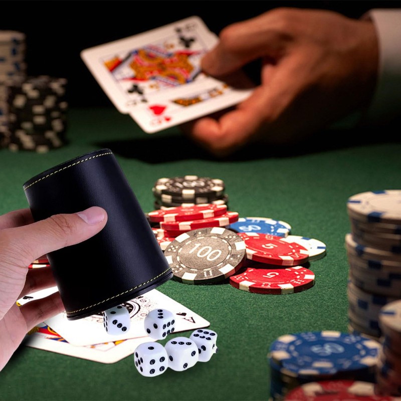 Graplan Dice Cup Set Including 3 Leather Dice Cups and