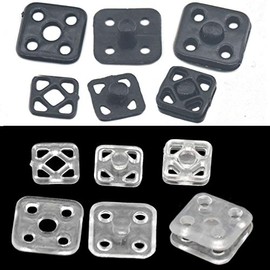 Bluemoona 60 Sets - 7mm Plastic Poppers Press Studs Sew On Fastener Button Snaps Sewing Fitting Clear