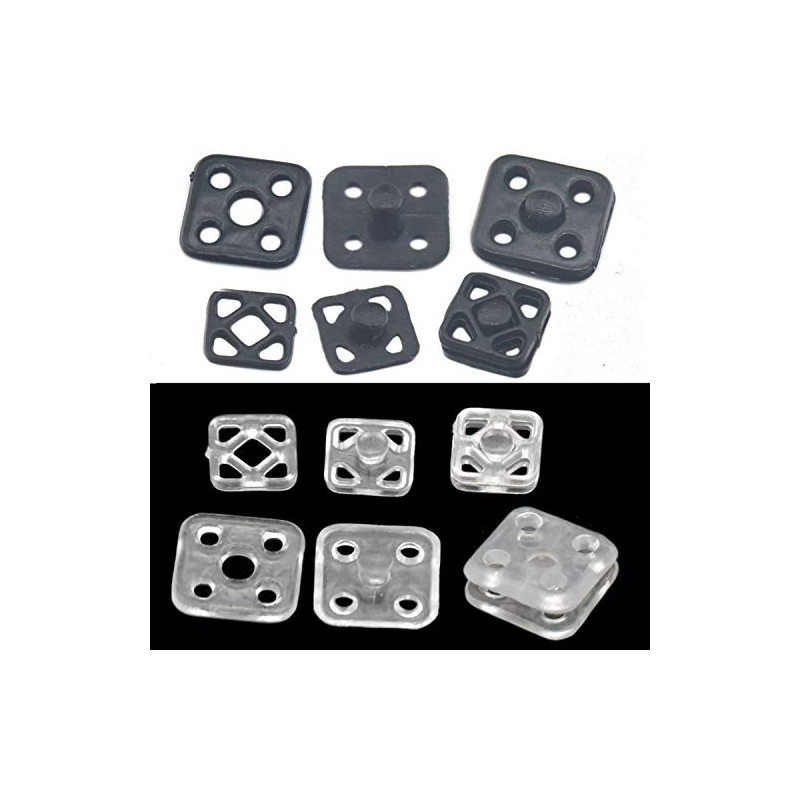 Bluemoona 60 Sets - 7mm Plastic Poppers Press Studs Sew