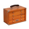Gerstner International GI-T12 Red Oak 4-Drawer Mini Portable Chest