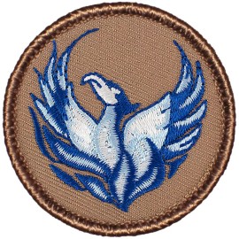 Patchtown Blue Phoenix Patrol Patch - 2" Round Embroidered Patch - Hook & Loop Fastener
