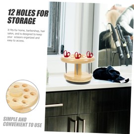 Baluue Hair Scissors Holder Rotatable Desktop Scissors Organizer Hair Dressing Scissor Rack