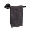 WENKO Turbo-Loc® Bivio Black Matt Towel Rail Aluminium Wall Holder