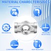 ChillWaves 304 Stainless Steel Pipe Fitting, 4 Way Cross 3/8"