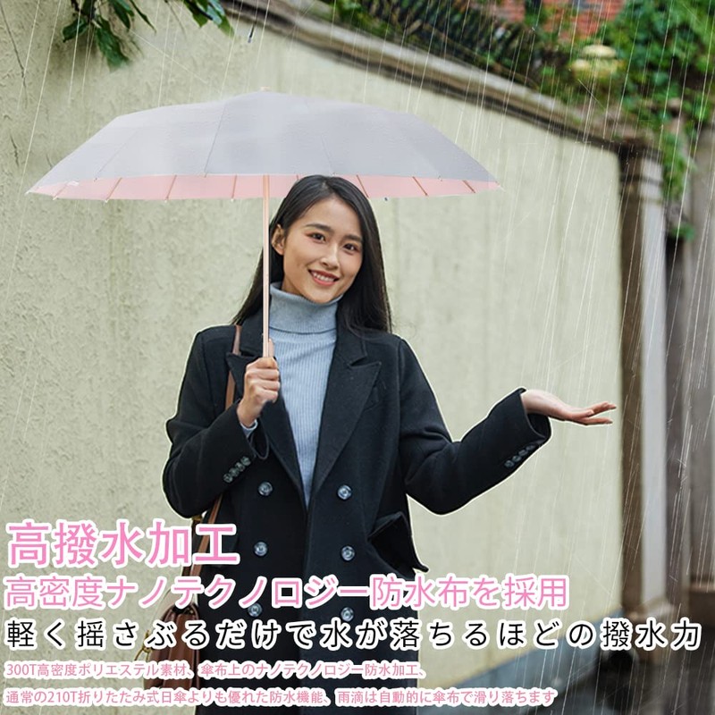 Dlin Men's Folding Umbrella, Large, Japanese Style, For Sun or
