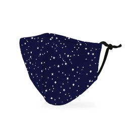 WEDDINGSTAR 3-Ply Kid's Washable Cloth Face Mask Reusable and Adjustable with Filter Pocket - Starry Night
