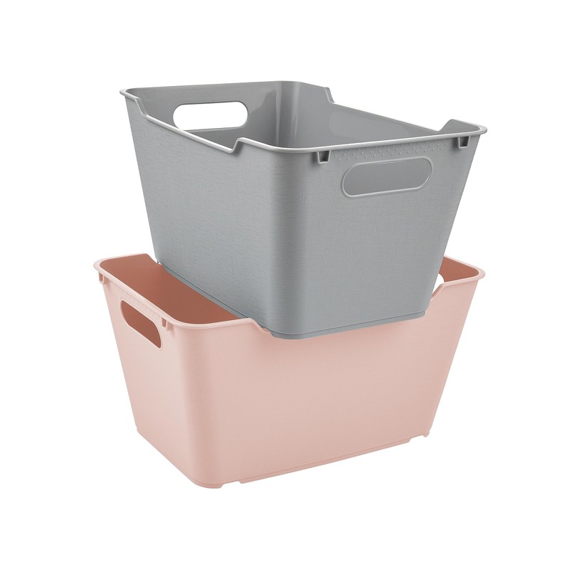 keeeper 6 Litre Textured Storage Box Lotta Nordic Pink