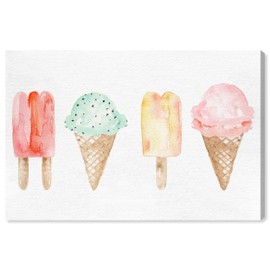 Wynwood Studio Food and Cuisine Wall Art Canvas Prints 'Ice Cream You Scream' Home Décor, 30 in x 20