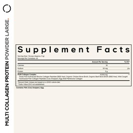 Codeage Multi Collagen Protein Powder Peptides, Hydrolyzed Collagen for Women & Men, Collagen Supplements, Grass Fed Bone Broth, 2-Month Supply, Unflavored, Type 1, 2, 3, 5 & 10, Non-GMO - 20 OZ