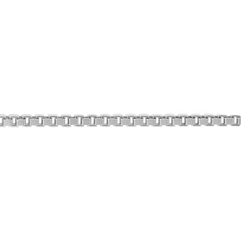 Sterling Silver 1mm Box Chain Necklace with lobster claw clasp Nickel Free Italy 20 inch
