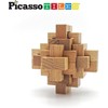 PicassoTiles 8 Styles Interlocking Sensory Toys Wooden Burr Cube, Ball