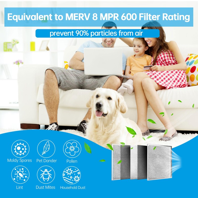 UBeesize 18x24x1 Reusable Electrostatic Air Filter HVAC AC Furnace Filter,MERV