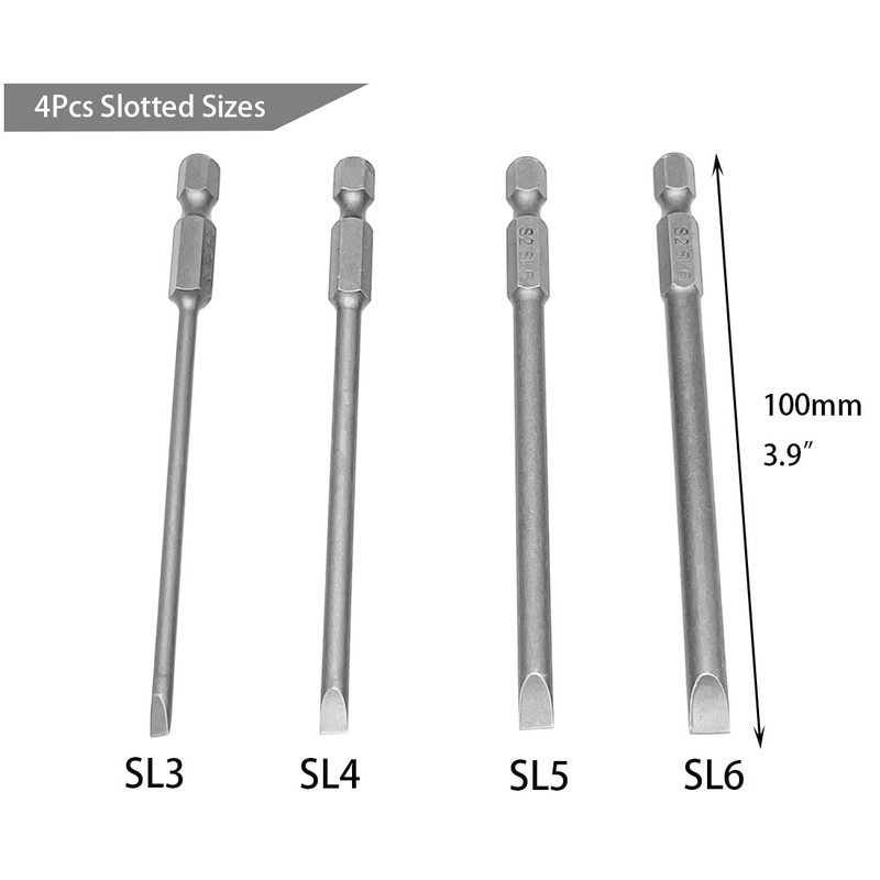 Saipor 10 Pieces 100 mm Extra Long Magnetic Phillips and