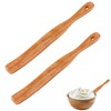 2pcs Wooden Spatula, 11.02x1.29in Wooden Spurtle Sourdough Spatula Stirrer Mixer