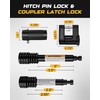 RETRUE Heavy-Duty Keyed-Alike Trailer Lock Set - Universal Coupler, Dual