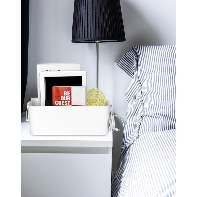 QWORK® 2Pcs bedside storage with Detachable Hooks, Bed Hanging Storage