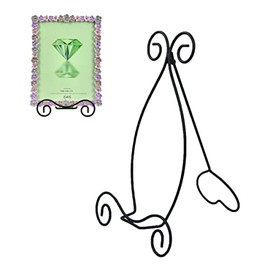 UoYeet Iron Plate Stand for Display, 8 Inch Display Stand with Adjustable Black Tripod, Plate Holder Display Stand for Picture Easel, Frames, Album, Photo