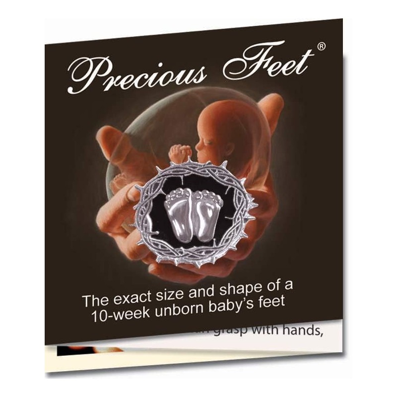 Precious Feet, Silver Plated, Crown/Thorns Jewelry, Lapel Pin