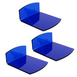 evron Acrylic Floating Shelves for Wall Decor (Translucent Blue, S4.62 F)