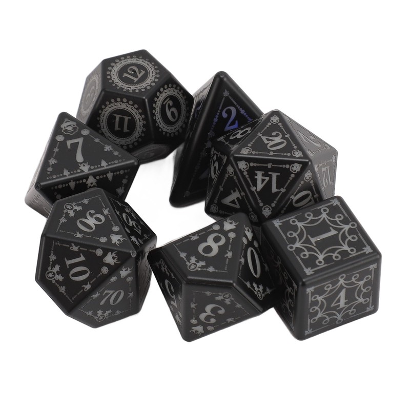 7pcs Light Up LED Dice Set Glowing Polyhedral Dice with