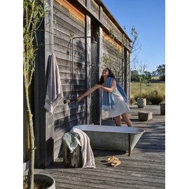 Linen House Alara Bath Sheet, Pebble, 40 cm x 60 cm Size