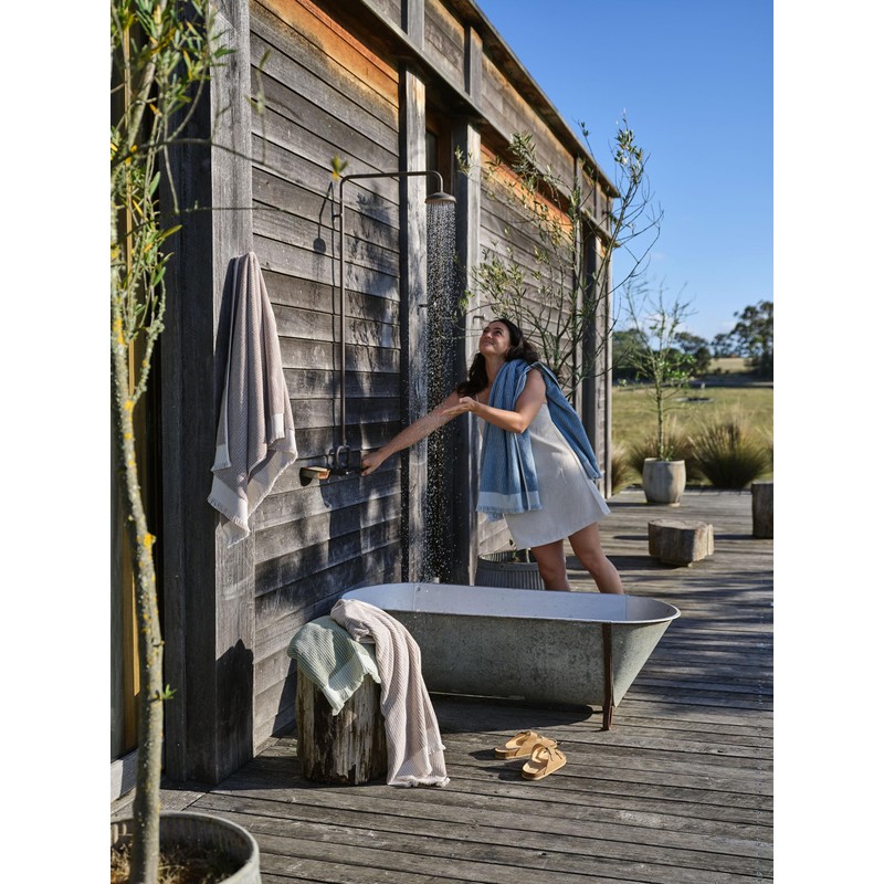 Linen House Alara Bath Sheet, Pebble, 40 cm x 60