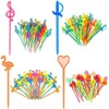 Set of 200 Multicoloured Cocktail Sticks for Children, barbecues, Family