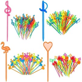 Set of 200 Multicoloured Cocktail Sticks for Children, barbecues, Family Gatherings and buffets