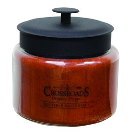 Crossroads Buttered Maple Syrup Jar Candle, 48oz, Red