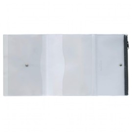 Daigo N1856 Notebook Cover with Pen Case, Compatible with A5, PVC, Black