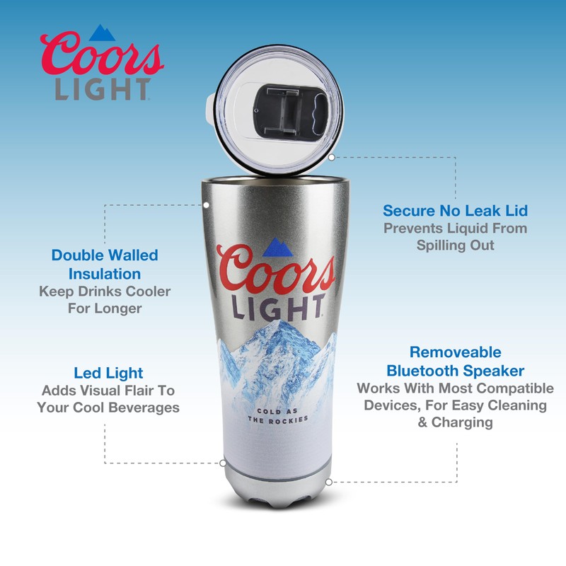 Gabba Goods Coors Light 16oz Stainless Steel Double Wall Insulated