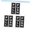 Operitacx Push Pull Door Sign Stickers 6 Tile Glass Metal
