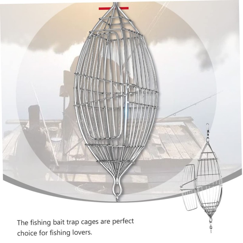 Outanaya Stainless Steel Bait Trap Cage Lure Holder Fishing Bait