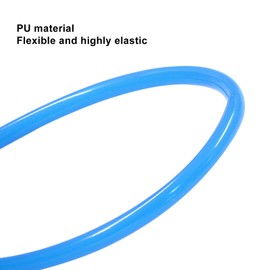 Coufce Pneumatic Tubing Pipe 1/8" OD PU Polyurethane Air Line Blue Nylon Air Brake Hose 32.8 FT
