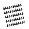 Pack of 50 Ring Insulators, Black Screw In Ring Insulators,