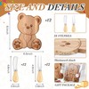 12 Set Baby Shower Prize Bear Shaped Cheese Board Gift,