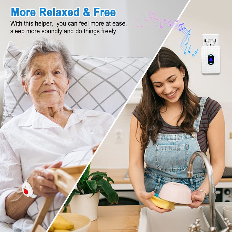 Daytech Wireless Caregiver Pager Call Button Elderly Nurse Alert System